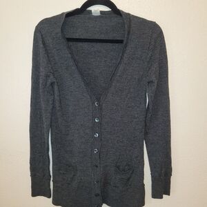 JCrew Cardigan Gray Women's Sweater Large